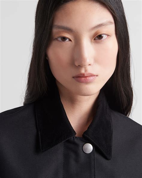 prada blouson damen|Black Canvas Blouson Jacket .